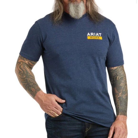 Men’s Nwt Ariat cotton strong roughneck logo shirt - Picture 2 of 2